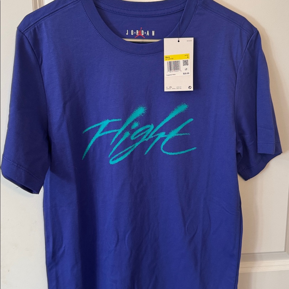 Jordan Royal Blue Tee with Aqua Graphic